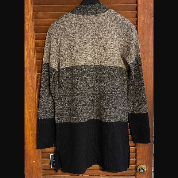 NWT Karen Scott Turbi Colorblock Cardigan S - Picture 2 of 6